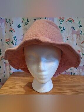 EUC Vintage Y2K Jacques Le Corre Paris Pastel Pink Cotton Casual Floppy Hat Cap